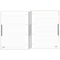 Caderno universitario 80 folhas espiral capa dura 80 folhas 1 materia 90g happy pastel - 319694