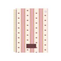 Caderno Universitário 80 folhas Feminino Capa Dura Espiral 1 Matéria Sweet Cherry Sortido