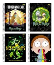 Caderno Universitario 80Fls Ricky and Morty Espiral CD Jandaia