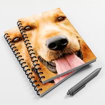 Caderno Universitário 96 Fls Cachorro Golden Retriever