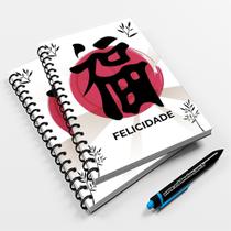 Caderno Universitário 96fls Ideograma Felicidade