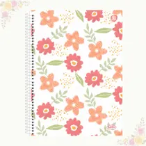 Caderno Universitário Animativa 20 Matérias Capa Dura Bom D+ Feminino 320 Folhas
