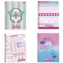 Caderno Universitário Barbie Capa Dura 10 Matérias Estampas Sortidas 160 Folhas Ref.3369411 Foroni