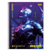 Caderno Universitário Blue Beetle - Besouro Azul - 80 Folhas - Foroni
