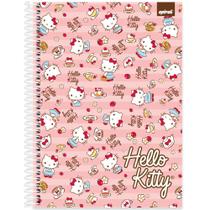 Caderno Universitário Capa Dura 1x1 80 Folhas Hello Kitty