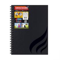 Caderno universitário capa dura 1X1 Preto 100 folhas 2191 - Chies