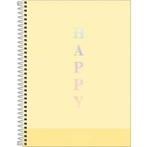 Caderno Universitário Capa Dura Happy 10 Matérias - Tilibra