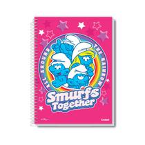 Caderno Universitário Credeal Smurfs 1 Matéria 80Fls 200x275mm Capa Dura