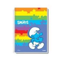 Caderno Universitário Credeal Smurfs 1 Matéria 80Fls 200x275mm Capa Dura