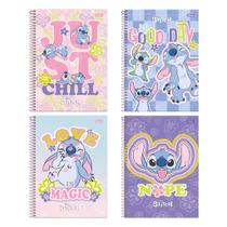 Caderno Universitário Escolar 10 Materias Disney Stitch