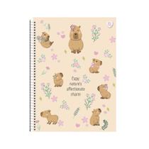 Caderno universitário Espiral 10 matéria Capivara com 160 Folhas - Sortido