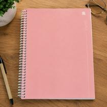 Caderno universitário Espiral 10 Matérias 160 Folhas - Rosa