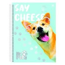Caderno Universitário Espiral 10 Matérias Capa Dura 160 Folhas My Pets ANIMATIVA