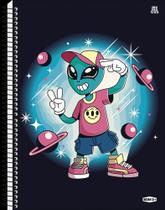 Caderno Universitário Espiral 20 Matérias 320 Folhas Capa Dura Alien Escolar Faculdade Escritório Estudo Organização Anotações Pautado