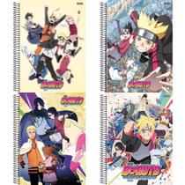 Caderno Universitário Espiral Capa Dura 1x1 - 80 Folhas - Boruto - São Domingos