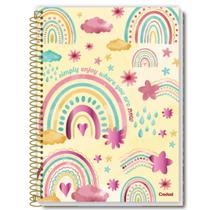 Caderno Universitário Espiral Capa Dura 80F Arco Iris 278000