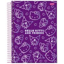 Caderno Universitário Espiral Capa Dura Hello Kitty Besties Forever 1 Matérias (80 folhas) Jandaia MODELO:HELLO KI