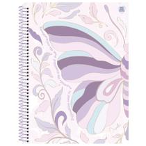 Caderno Universitário Espiral Papilio Borboletas 10 Matérias 160 Folhas Capa Dura Animativa