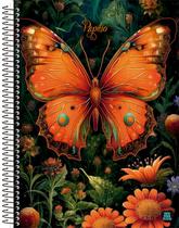 Caderno Universitário Espiral Papilio Borboletas 10 Matérias 160 Folhas Capa Dura Animativa