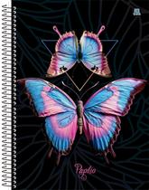 Caderno Universitário Espiral Papilio Borboletas 10 Matérias 160 Folhas Capa Dura Animativa