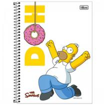 Caderno Universitário Espiral Simpsons Capa Dura 16 Matérias 256 Fls Tilibra