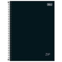 Caderno Universitário Espiral Tilibra Zip Capa Dura 80 Folhas Preto