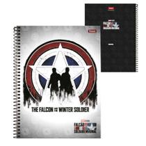 Caderno Universitário Foroni Espiral 80fls Falcão e Soldado Invernal