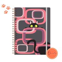Caderno Universitário gato preto - Merci