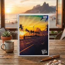 Caderno Universitário Grande Capa Flexível 1 Matéria 96FLS Positive Vibes
