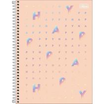 Caderno Universitário Happy Capa Dura 10 Matérias Sortido - Tilibra