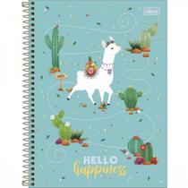 Caderno universitário hello happiness 10 matéria 160 folhas - Tilibra