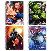 Caderno Universitário Marvel Now Herois 160fls 10 matérias - Sao Domingos