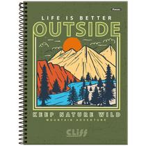 Caderno Universitário Masculino Espiral 10 Matérias 160 Folhas Foroni Cliff - Sortidos