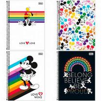 Caderno Universitário Mickey Rainbow Tilibra