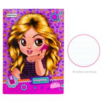 Caderno Universitário Norma Brochura 96fls Bonequinha