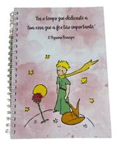 Caderno Universitário Pequeno Príncipe Frases Rosas 100fls 1mt