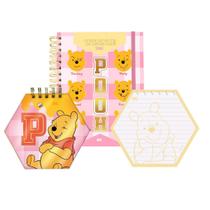 Caderno Universitário Pooh + Mini Ficheiro Pooh + Refil