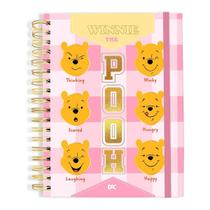 Caderno Universitário Smart Ursinho Pooh Folhas e Divisórias Reposicionável Para Faculdade Escolar