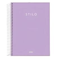 Caderno universitario stilo 10m 160 folhas lilas pastel cd Caderno universitario stilo 10m 160 folhas lilas pastel cd