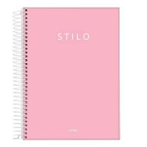 Caderno universitario stilo 10m 160 folhas rosa pastel cd Caderno universitario stilo 10m 160 folhas rosa pastel cd