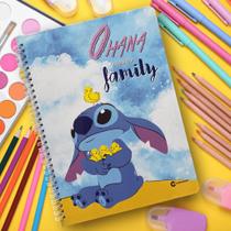 Caderno Universitário Stitch Ohana Capa Dura 1 Matéria 80 Folhas Culturama