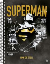 Caderno Universitário Superman DC 10 Matérias 160 Folhas Capa Dura Espiral