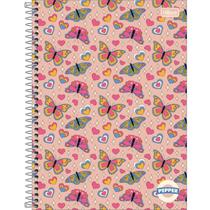 Caderno Universitário Tilibra Pepper Feminino Espiral Capa Dura 20 Matérias 320 Folhas