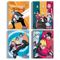 Caderno Unv Espiral Boruto Naruto 160 Folhas 10 Matérias - SD