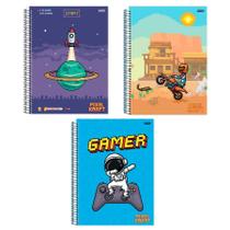 Caderno Unv Espiral Capa Dura Pixel Kraft 80F 1Mat