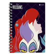 Caderno Villains Disney Espiral Culturama Pautado 80 Folhas