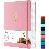 Caderno Wiisdatek A4 312 Páginas 100GSM Capa Flexível Rosa