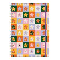 Caderno wire-o floral redoma