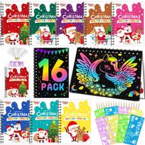 Cadernos de Natal Scratch, lembrancinhas de festa a granel para crianças Cadernos de Natal Scratch, lembrancinhas de festa a granel para crianças