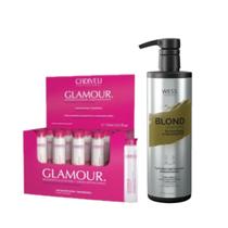 Cadiveu Ampola Glamour 10x15ml + Wess Blond Shampoo 500ml
